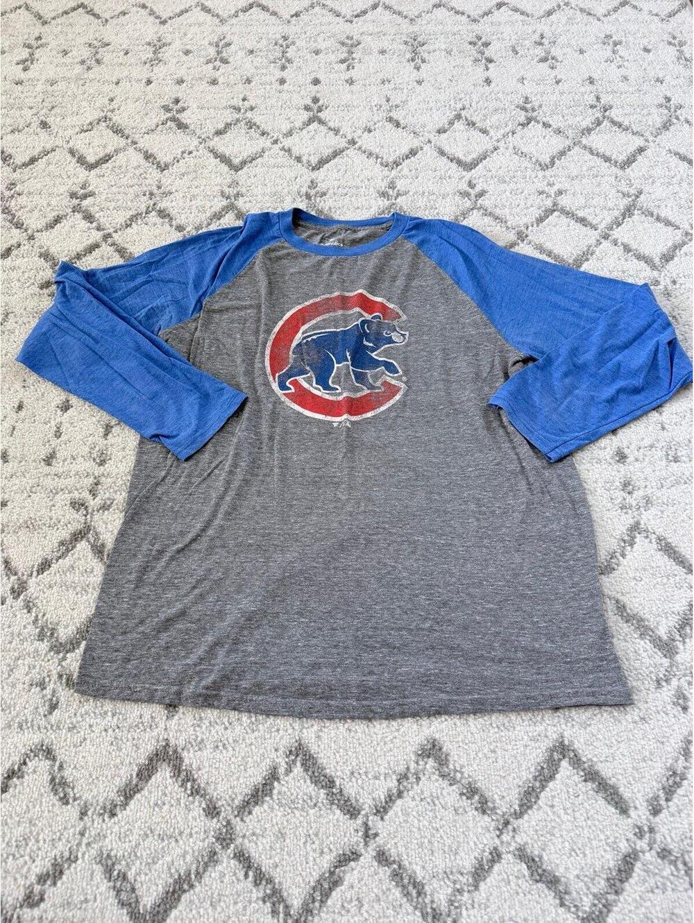 Chicago Cubs Raglan 3/4 Sleeve T-Shirt